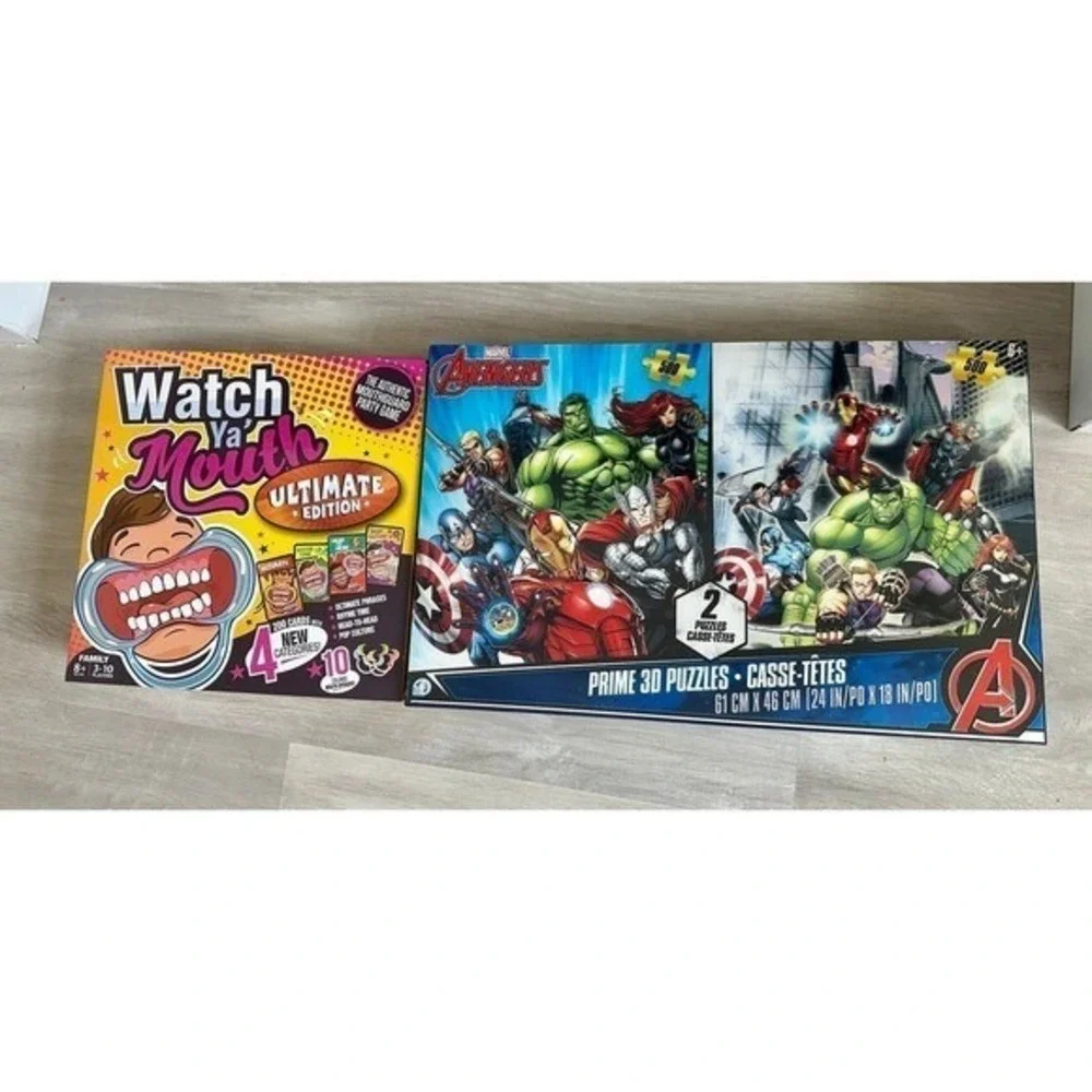 Watch Ya Mouth Ultimate Edition Party Game & Marvel Avengers 2 Prime 3D Puzzles